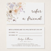 Getrocknete Blume - elegante Referenzkarte (Vorne & Hinten)