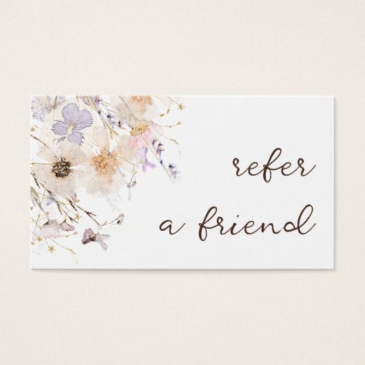 Getrocknete Blume - elegante Referenzkarte (Vorderseite)