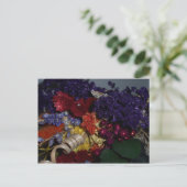 Getrocknete Blume im Herbst Postkarte (Stehend Vorderseite)