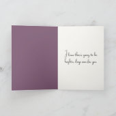 Getrocknete Blume im Kasten zum Nachdenken Karte (Innenseite)