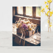 Getrocknete Blume in Schachtel für Beileid Karte (Gelbe Blume)