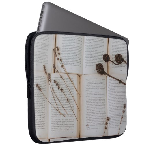 Getrocknete Blume Laptopschutzhülle (Vorne Rechts)