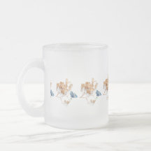 Getrocknete Blume mattierte Tasse