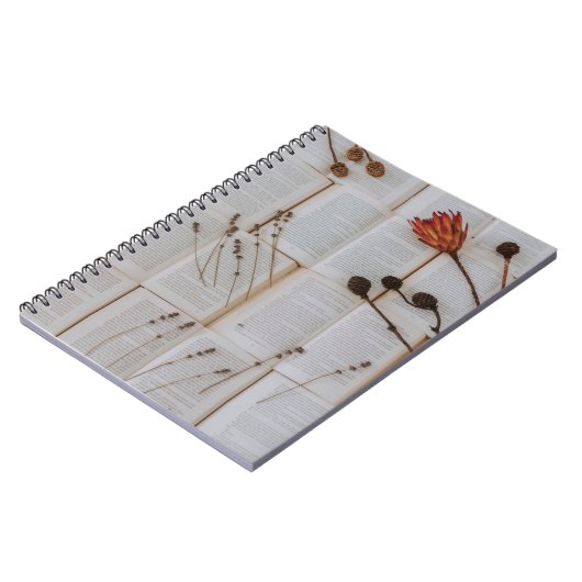 Getrocknete Blume Notizblock (Linke Seite)