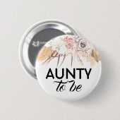 Getrocknete Blume und Blätter Kinderdusche Button (Vorne & Hinten)