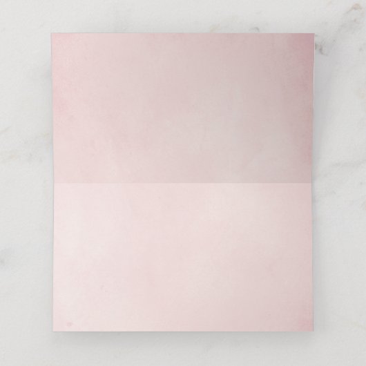 Getrocknete Blume und Pampasgras, weich rosa gefär Platzkarte (Innenseite Aufgefaltet)