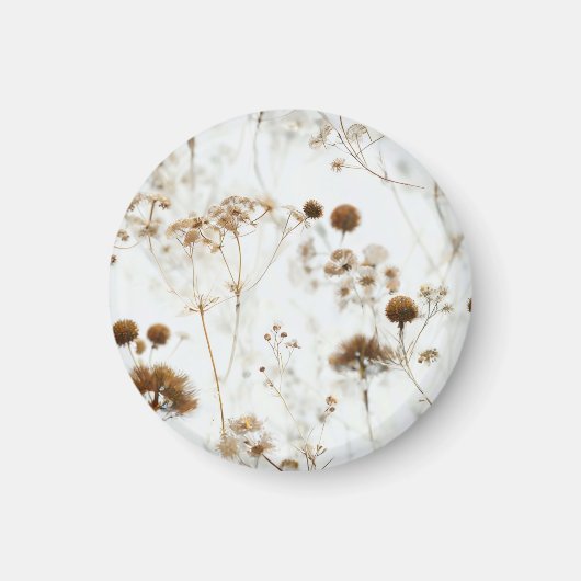Getrocknete Blume und Twigs Magnet (Vorne)