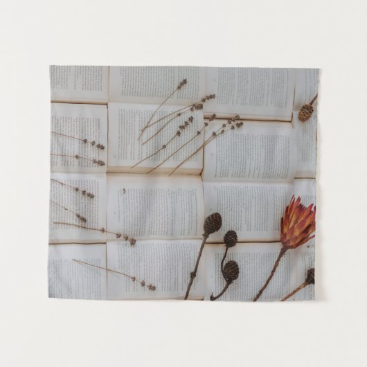 Getrocknete Blume Wandteppich (Vorderseite (Horizontal))