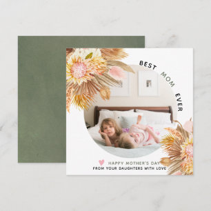 Getrocknete Blumen zum Muttertagsfoto Feiertagskarte
