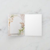 Getrocknete Blumenbogen-Hochzeitseinladung mit Gra Einladung (Innenseite)