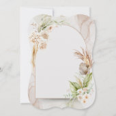 Getrocknete Blumenbogen-Hochzeitseinladung mit Gra Einladung (Rückseite)