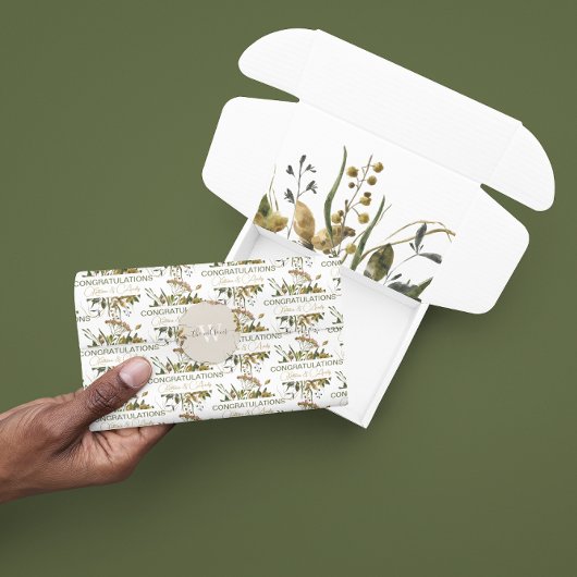 Getrocknete florale Gratulationen Tissue Seidenpapier