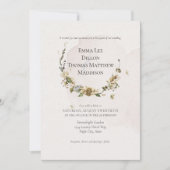 Getrocknete Florale Sommerhochzeit Einladung (Vorderseite)