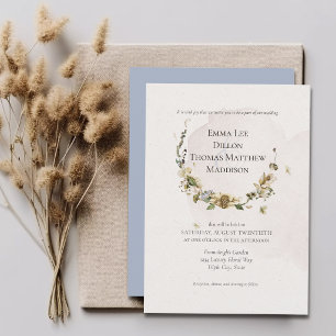 Getrocknete Florale Sommerhochzeit Einladung