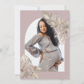 Getrocknete Florals Wüste thematisierte Babydusche Einladung (Rückseite)