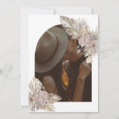 Getrocknete Florals Wüste thematisierte Hochzeit Einladung (Rückseite)