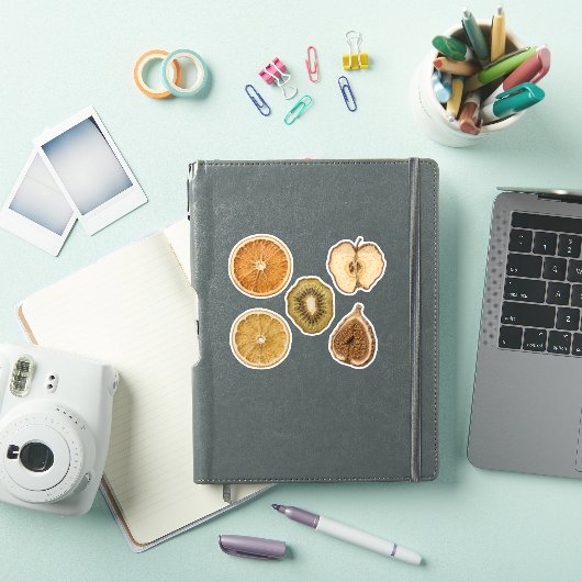 Getrocknete Fruchtscheiben Orange Apfel Kiwi Feige Aufkleber (iPad Hülle)
