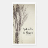 Getrocknete Gerste in Flasche Land Hochzeit Serviette (Vorderseite)