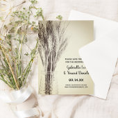 Getrocknete Gerste in Milchflasche Hochzeit retten Save The Date
