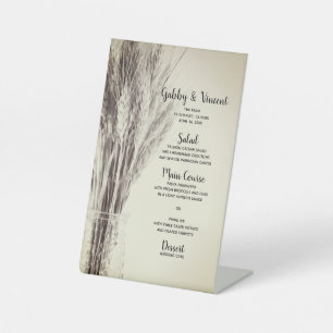 Getrocknete Gerste in Milchflaschen Farm Wedding M Sockelschild