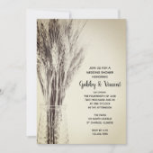 Getrocknete Gerste in Milchflaschen Polterabend Einladung (Vorderseite)