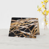 Getrocknete Gräser Karte (Gelbe Blume)