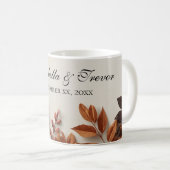 Getrocknete Herbstblumen Florales benutzerdefinier Kaffeetasse (VorderseiteRechts)