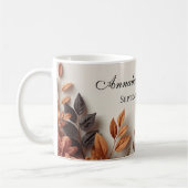 Getrocknete Herbstblumen Florales benutzerdefinier Kaffeetasse (Links)