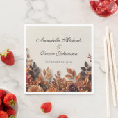 Getrocknete Herbstblumen Florales benutzerdefinier Serviette (Beispiel)