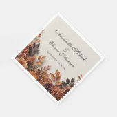 Getrocknete Herbstblumen Florales benutzerdefinier Serviette (Ecke)