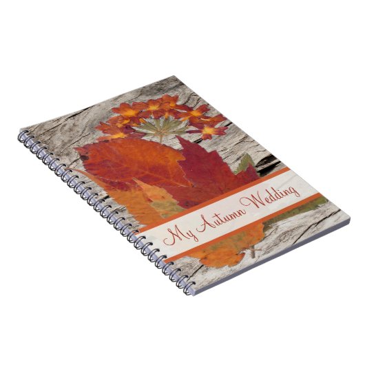 Getrocknete Herbstleeves und Blume-Notebook Notizblock (Rechte Seite)