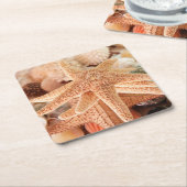 Getrocknete Meeresterne als Souvenirs verkauft 2 Rechteckiger Pappuntersetzer (angewinkelt)