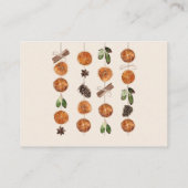 Getrocknete Orange & Cinnamon Baby Duschbücher für Begleitkarte (Rückseite)