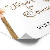 Getrocknete Palm Blätter Pampas Grass Danke für da Poster (Ecke)