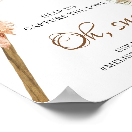 Getrocknete Palm Blätter Pampas Grass Oh, Snap-Zei Poster (Ecke)