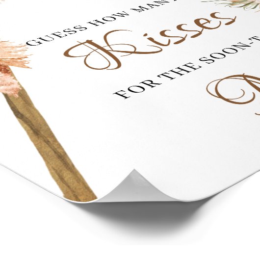 Getrocknete Palm Blätter Pampas Grass Wie viele Kü Poster (Ecke)