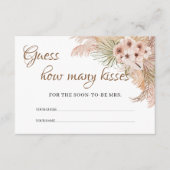 Getrocknete Palm Pampas Grass Orchid Wie viele Küs Begleitkarte (Vorderseite)