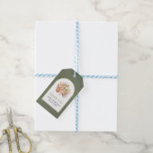 Getrocknete Palme, Pampas Gras Salbei grün Danke H Geschenkanhänger (Mit Garn)