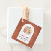 getrocknete Palme, Pampasgras Terrakotta Danke für Geschenkanhänger (Beispiel)