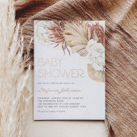 Getrocknete Palme und weiße Orchid Boho Babydusche