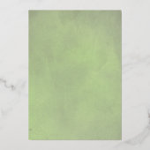 getrocknete Palmen, Pampas-Gras-Salbei-Hochzeitgol Folieneinladung (Rückseite)