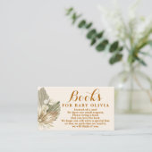 Getrocknete Palms Lunaria Bücher für Baby Request  Begleitkarte (Stehend Vorderseite)