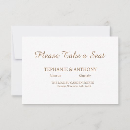 Getrocknete Pampas Gras Bitte nehmen Sie eine Sitz Mitteilungskarte (Rückseite)