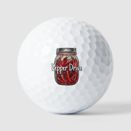 Getrocknete Paprikaschoten Jar Golfball (Vorderseite)