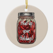 Getrocknete Paprikaschoten Jar Keramik Ornament (Vorne)