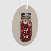 Getrocknete Paprikaschoten Jar Ornament (Vorderseite)