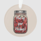 Getrocknete Paprikaschoten Jar Ornament (Vorderseite)