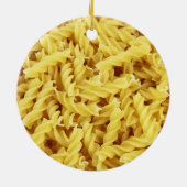 Getrocknete Pasta (italienisches Essen) Keramik Ornament (Hinten)