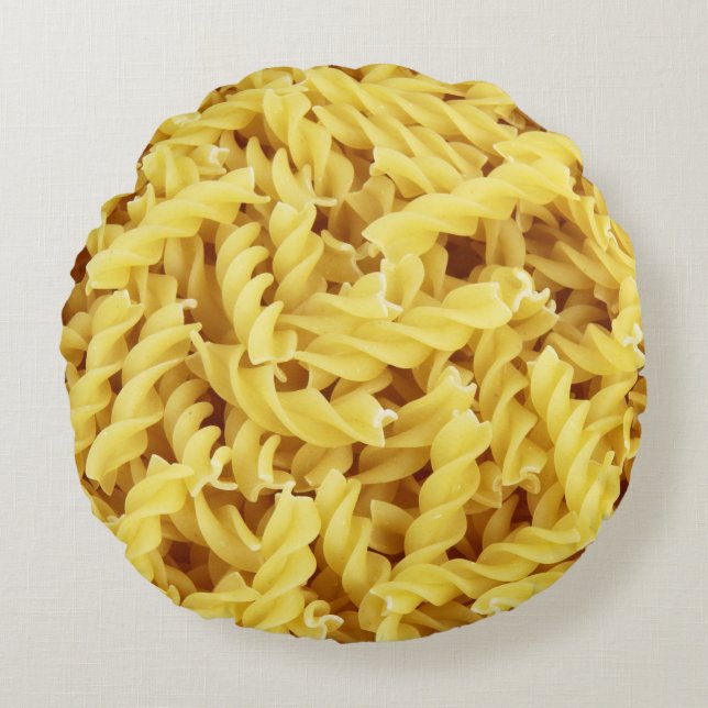 Getrocknete Pasta (italienisches Essen) Rundes Kissen (Vorderseite)