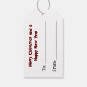 Getrocknete Press-Blume Weihnachtsbaum Geschenk-Ta Geschenkanhänger (Rückseite)